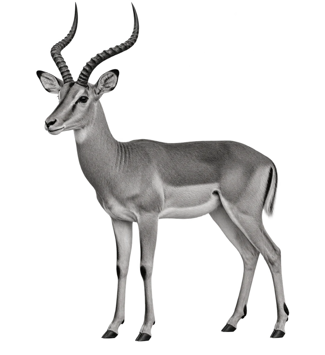 Impala, monochrome full figure generated