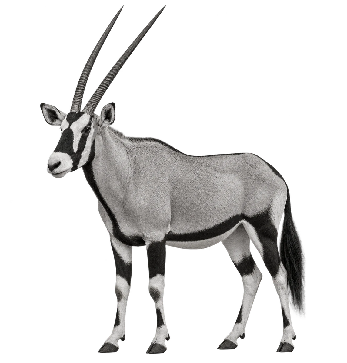 Oryx, generated monochrome full figure