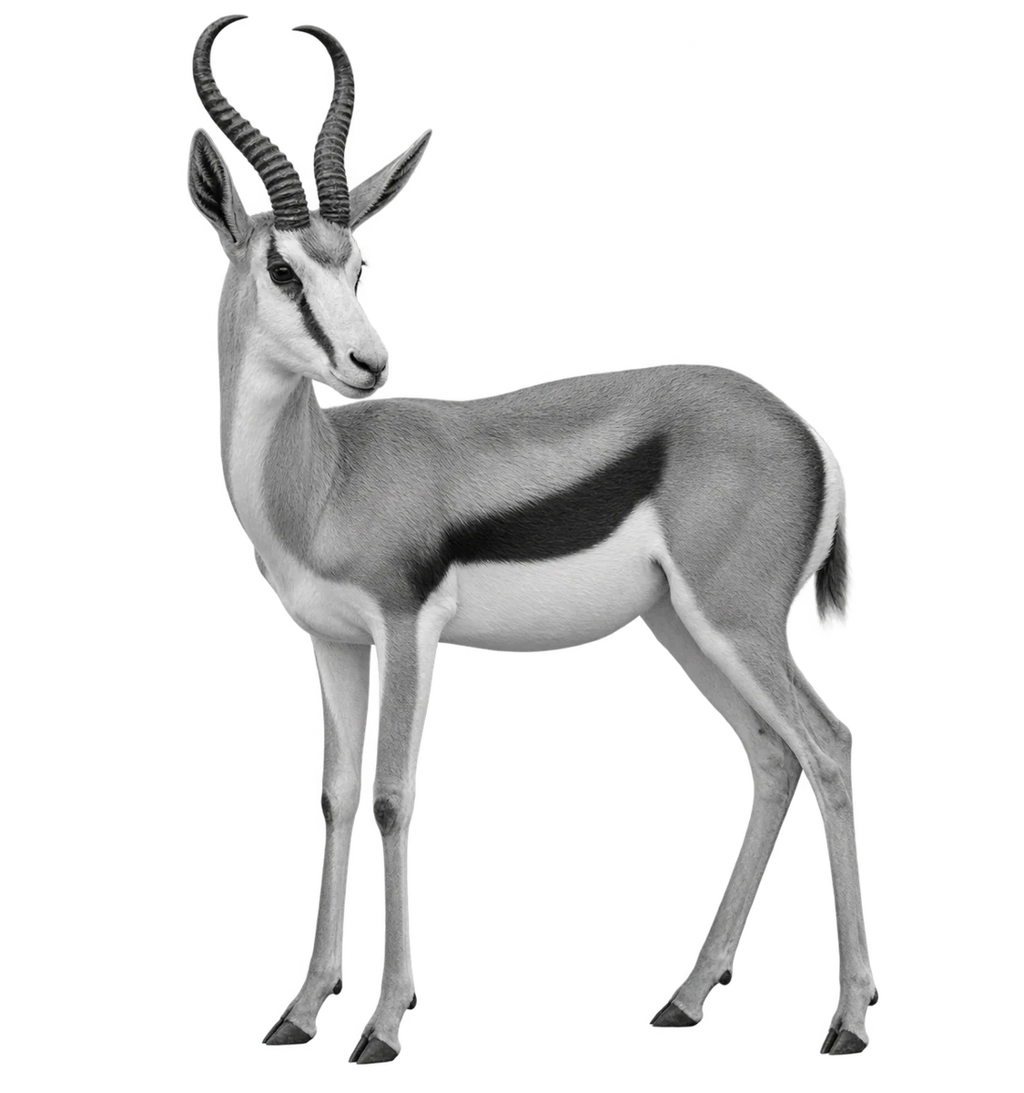 Springbok, monochrome full figure generated