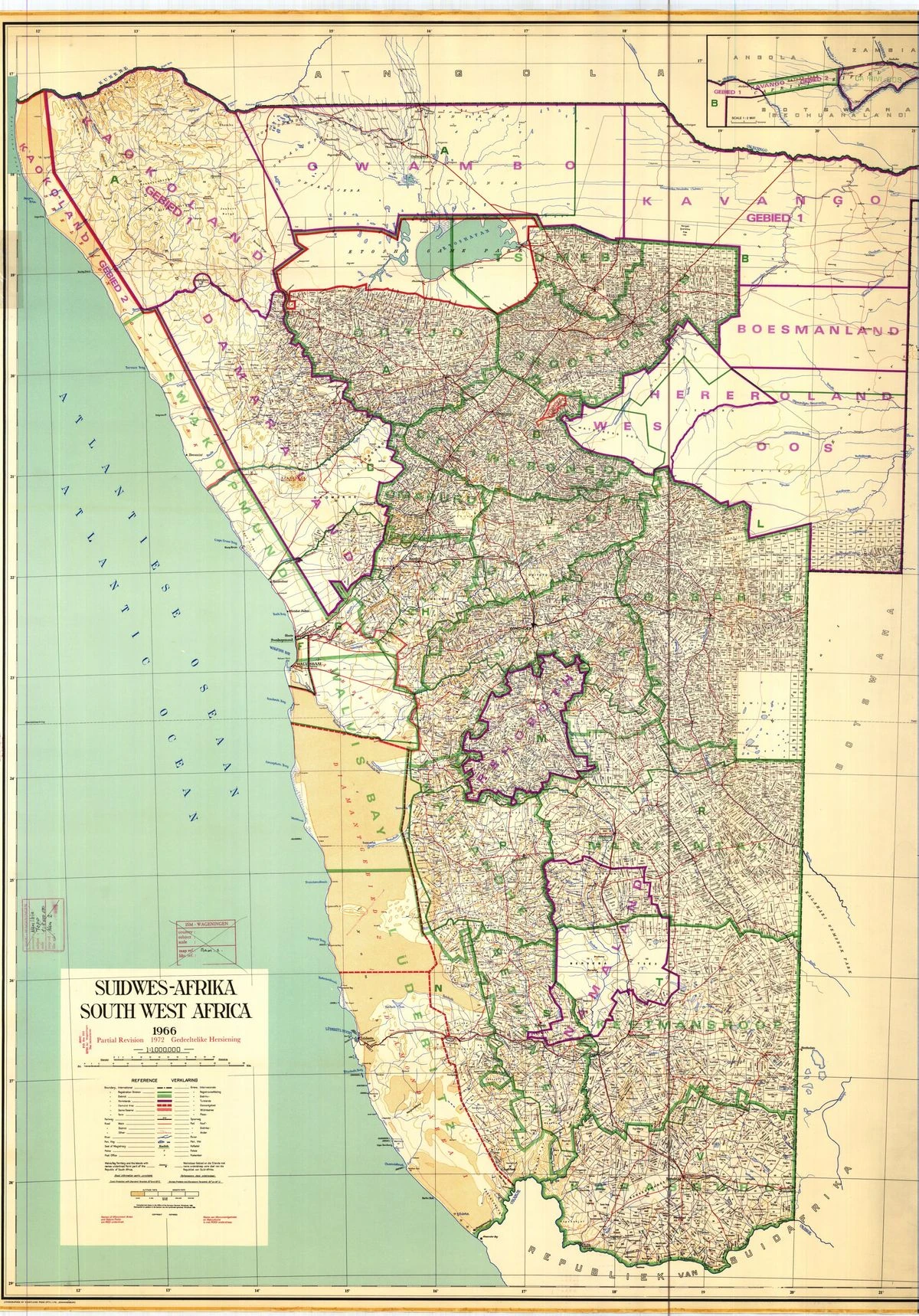 Carta storica del territorio dell’attuale Namibia